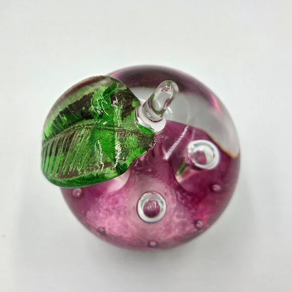 Caithness Glass Windfall Ruby Apple Paperweight Scotland Teacher Nature Decor - Picture 11 of 14
